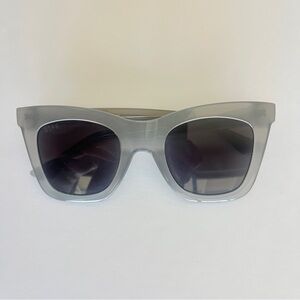 DIFF Eyewear Translucent Gray Sunglasses